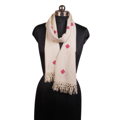 Eri Stoles Diamond Motifs in Red