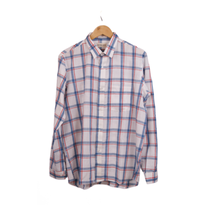 Mens Shirt Checkered in Blue & Red