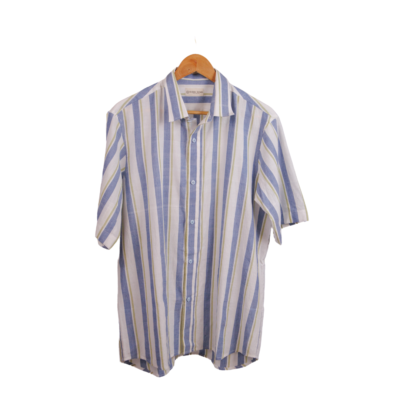 Mens Striped Shirt in Blue