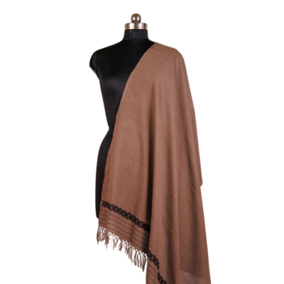 Cotton Dupatta Plain in Chocolate Brown