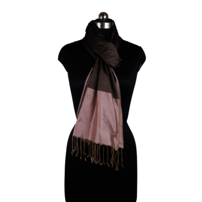 Silk Stoles in Brown and Lavender