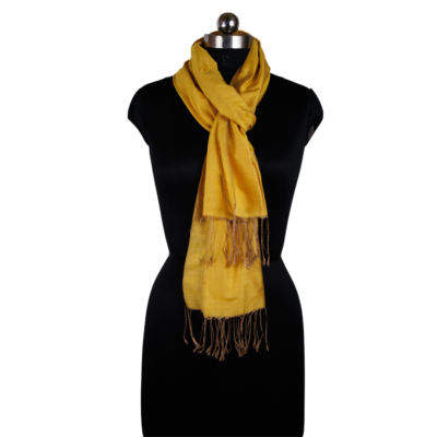 Silk Stoles Plain in Dark Yellow