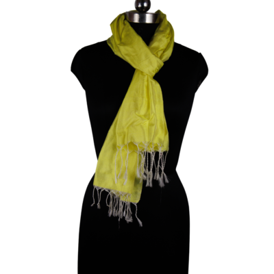 Silk Stoles Plain in Light Yellow