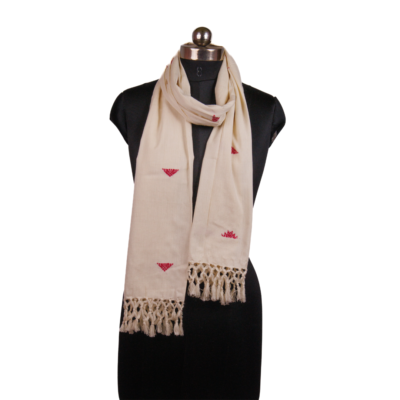 Eri Stoles Triangle Motifs in Red