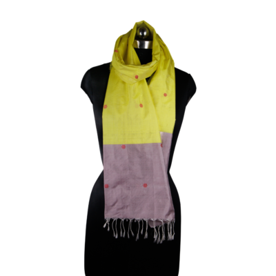 Silk Stoles in Yellow & Lavender